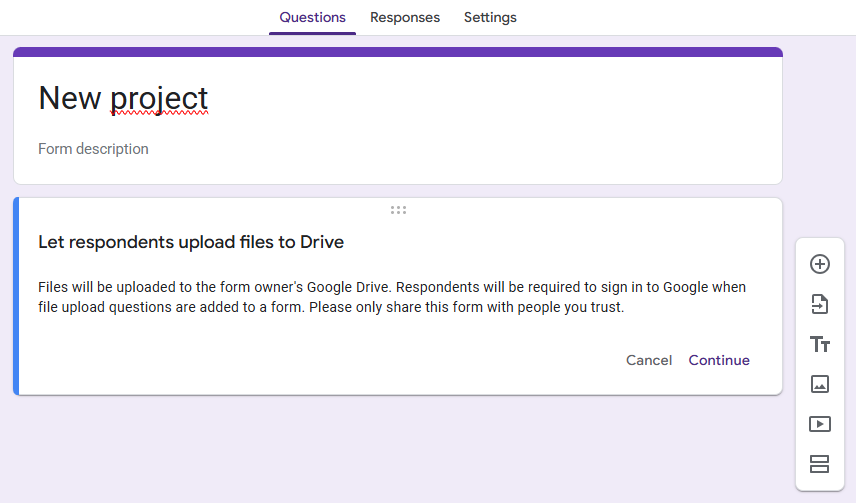 Message regarding files uploaded to the teacher's drive.